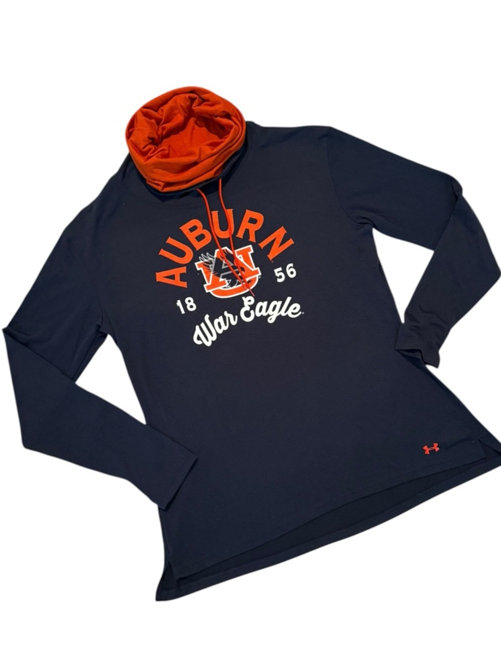 Under Armour Auburn Tigers Hoodie XL Loose Fit Navy Orange War Eagle Pullover
